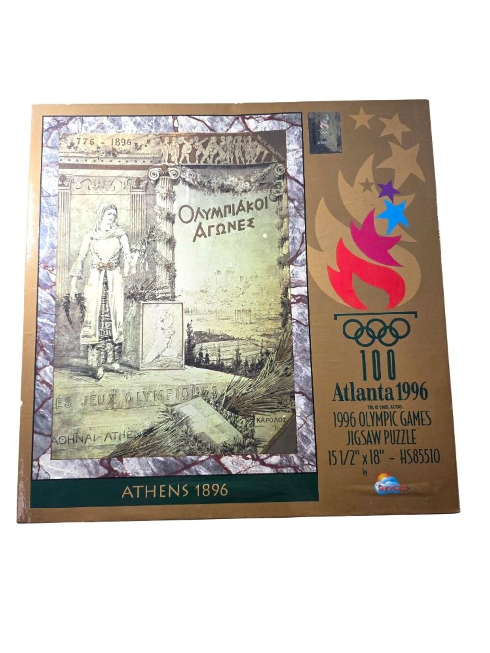 Set of two Olympic Games Jigsaw Puzzles Atlanta 1996  SunsOut new sealed
